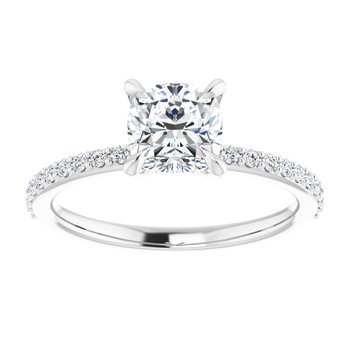 The Harriet 1.22ctw Cushion cut Lab Grown Diamond Engagement Ring