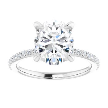 The Harriet 2.72ctw Oval cut Lab Grown Diamond Engagement Ring