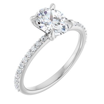 The Harriet 1.22ctw Oval cut Lab Grown Diamond Engagement Ring