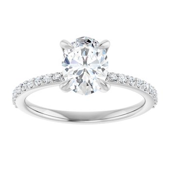 The Harriet 1.22ctw Oval cut Lab Grown Diamond Engagement Ring