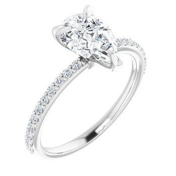 The Harriet 1.72ctw Pear cut Lab Grown Diamond Engagement Ring