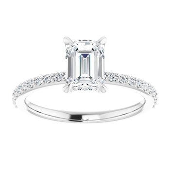 The Harriet 1.22ctw Emerald cut Lab Grown Diamond Engagement Ring