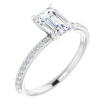 The Harriet 1.22ctw Emerald cut Lab Grown Diamond Engagement Ring