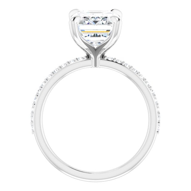 The Harriet 3.22ctw Emerald cut Lab Grown Diamond Engagement Ring