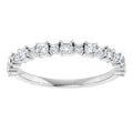 0.50ct Round Lab Grown Diamond Round and Asscher Alternating Half Eternity