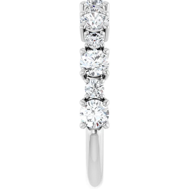 1.30ct Round Lab Grown Diamond Round Alternating Half Eternity