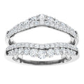 1.00ctw Round Lab Grown Diamond Double Band Ring Guard
