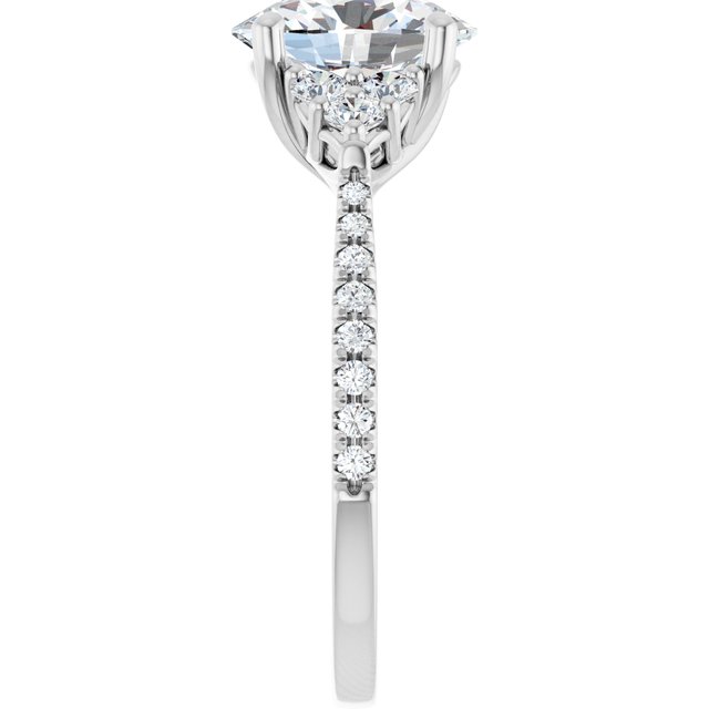 The Bella 2.00ctw Oval cut Lab Grown Diamond Accented Engagement Ring