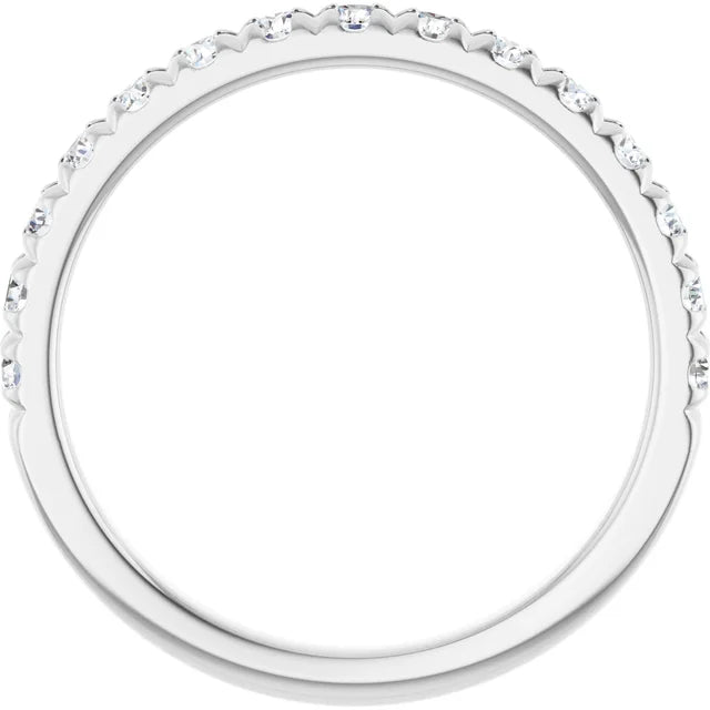 0.50ct Round Lab Grown Diamond French Set Half Eternity