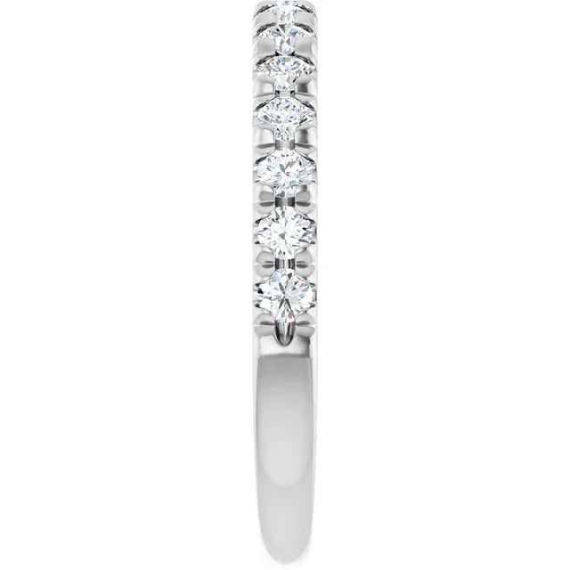 0.50ct Round Lab Grown Diamond French Set Half Eternity