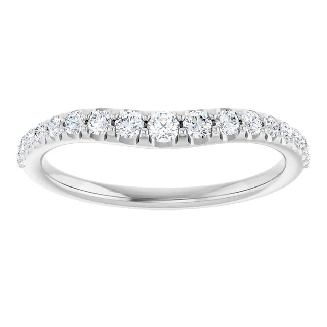 0.50ctw Round Lab Grown Diamond Ring Enhancer Graduated Contour Band