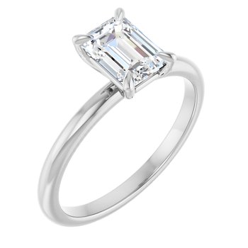 The Emma 1.00ct Emerald cut Lab Grown Diamond Solitaire Engagement Ring