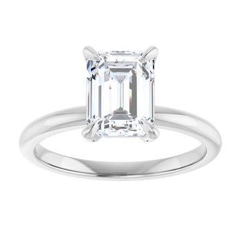 The Emma 1.50ct Emerald cut Lab Grown Diamond Solitaire Engagement Ring