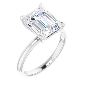 The Emma 3.00ct Emerald cut Lab Grown Diamond Solitaire Engagement Ring