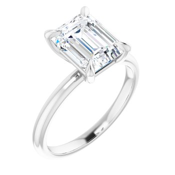 The Emma 2.00ct Emerald cut Lab Grown Diamond Solitaire Engagement Ring