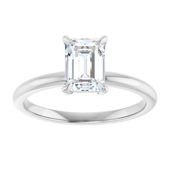 The Emma 1.00ct Emerald cut Lab Grown Diamond Solitaire Engagement Ring