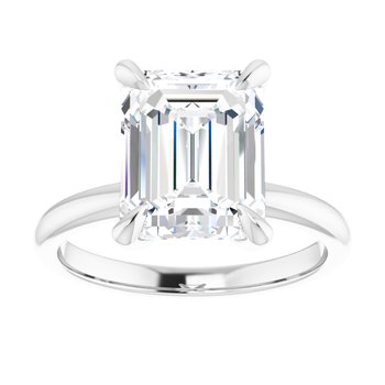 The Emma 3.00ct Emerald cut Lab Grown Diamond Solitaire Engagement Ring