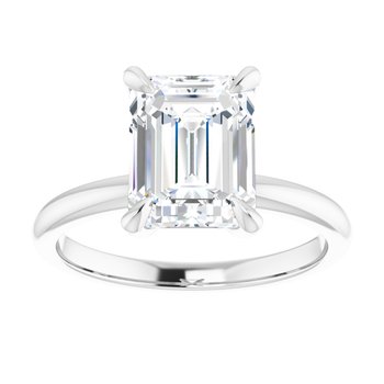The Emma 2.00ct Emerald cut Lab Grown Diamond Solitaire Engagement Ring