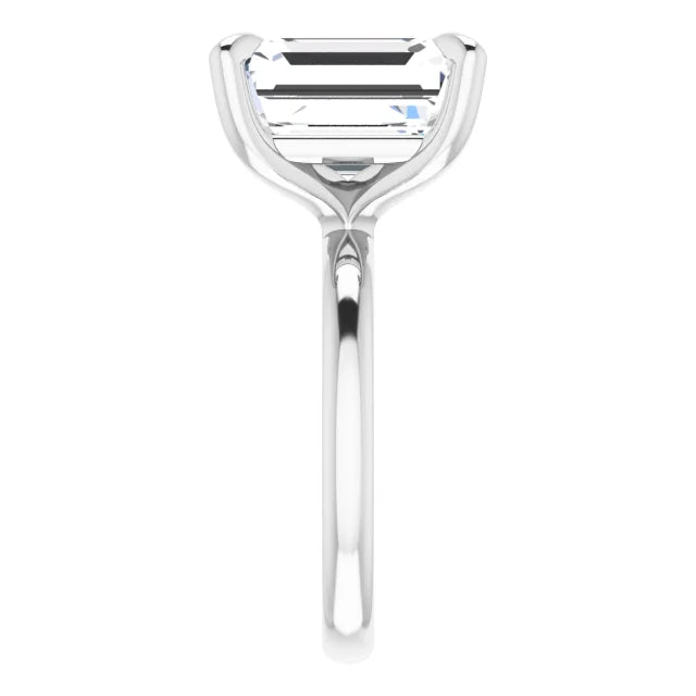 The Emma 4.00ct Emerald cut Lab Grown Diamond Solitaire Engagement Ring