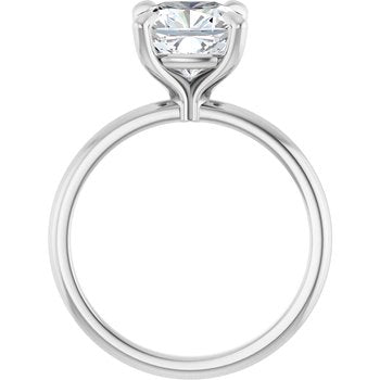 The Emma 2.00ct Elongated Cushion cut Lab Grown Diamond Solitaire Engagement Ring