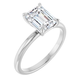 The Emma 1.50ct Emerald cut Lab Grown Diamond Solitaire Engagement Ring