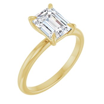 The Emma 1.50ct Emerald cut Lab Grown Diamond Solitaire Engagement Ring