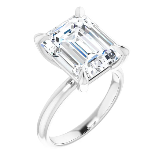 The Emma 4.00ct Emerald cut Lab Grown Diamond Solitaire Engagement Ring