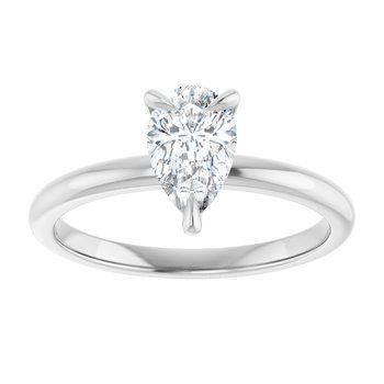 The Emma 1.6mm Band 1.00ct Pear cut Lab Grown Diamond Solitaire Engagement Ring