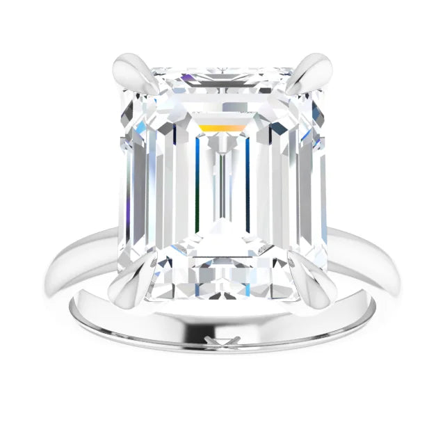 The Emma 4.00ct Emerald cut Lab Grown Diamond Solitaire Engagement Ring