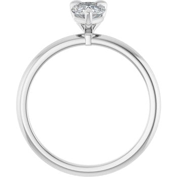 The Emma 1.6mm Band 1.00ct Pear cut Lab Grown Diamond Solitaire Engagement Ring