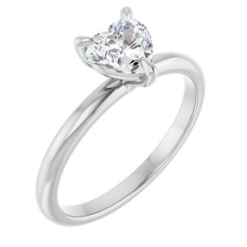 The Emma 1.00ct Heart cut Lab Grown Diamond Solitaire Engagement Ring