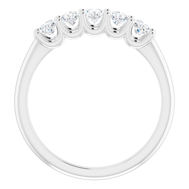 1.00ct Oval Lab Grown Diamond 5 Stone U Claw Ring