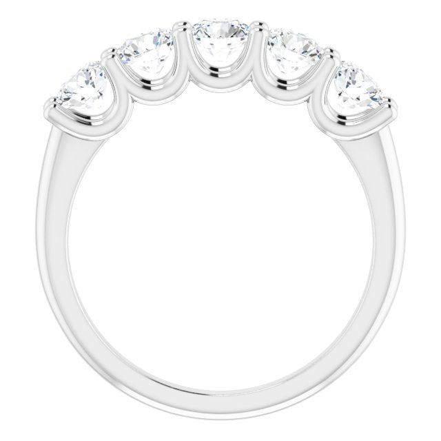 1.50ct Round Lab Grown Diamond 5 Stone U Claw Ring