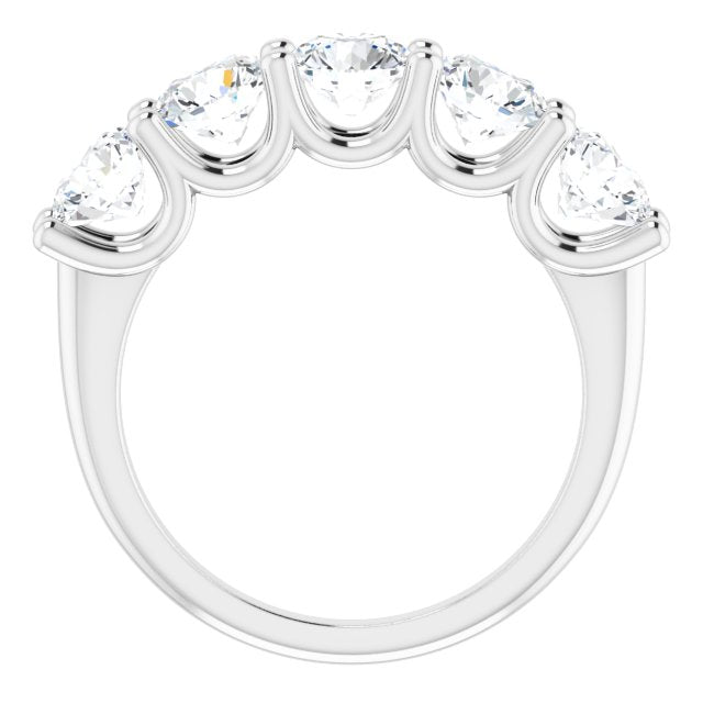 2.50ct Round Lab Grown Diamond 5 Stone U Claw Ring