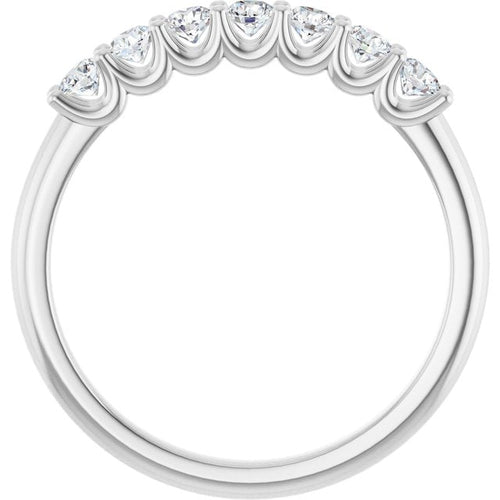 0.50ct Round Lab Grown Diamond 7 Stone U Claw Ring