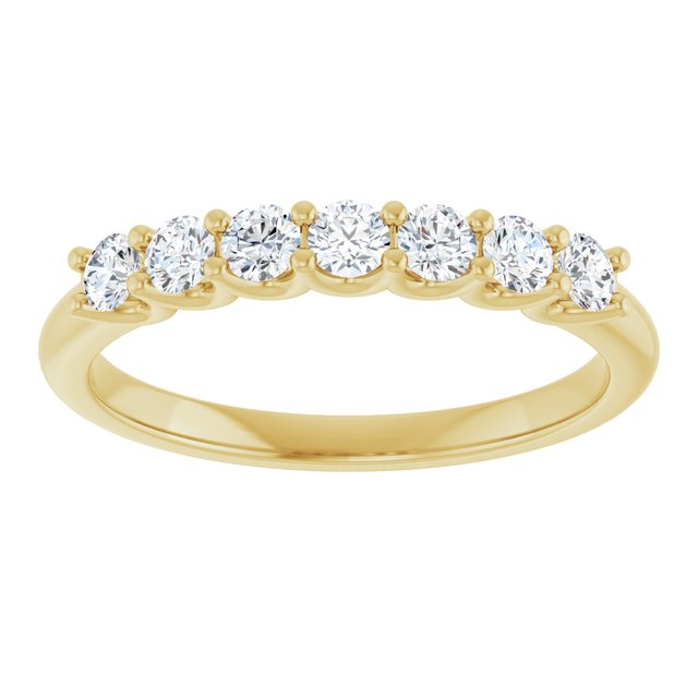 0.50ct Round Lab Grown Diamond 7 Stone U Claw Ring