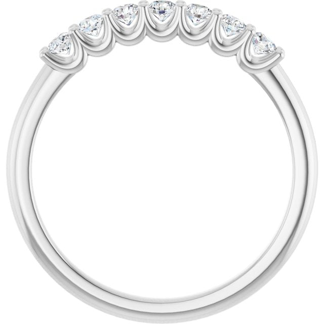 0.28ct Round Lab Grown Diamond 7 Stone U Claw Ring