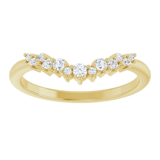 0.20ctw Round Scattered Lab Grown Diamond Ring Enhancer Band