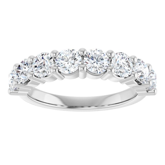 1.92ct Round Lab Grown Diamond Prong Set Half Eternity