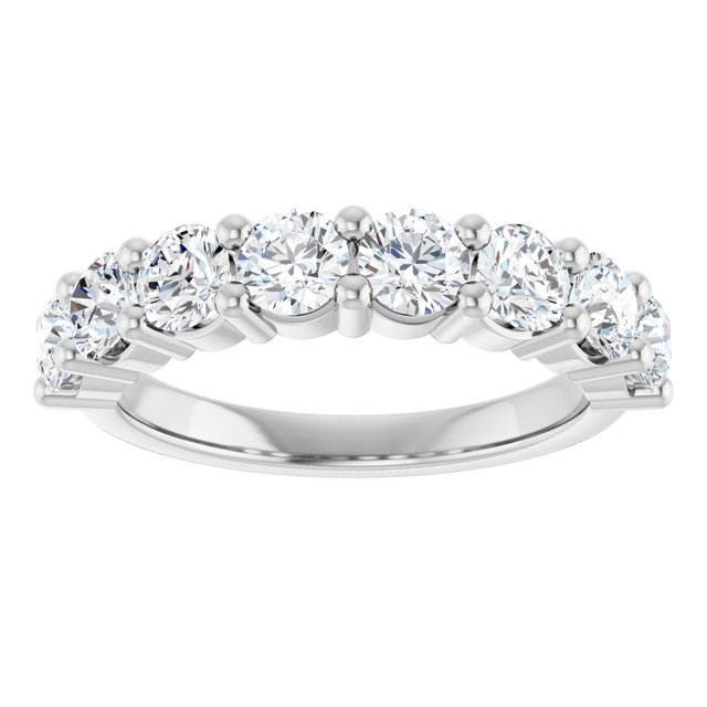 1.92ct Round Lab Grown Diamond Prong Set Half Eternity