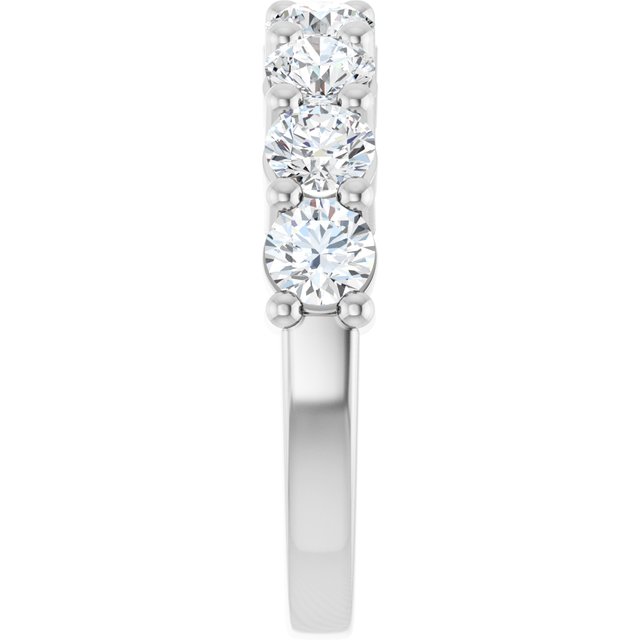 1.92ct Round Lab Grown Diamond Prong Set Half Eternity