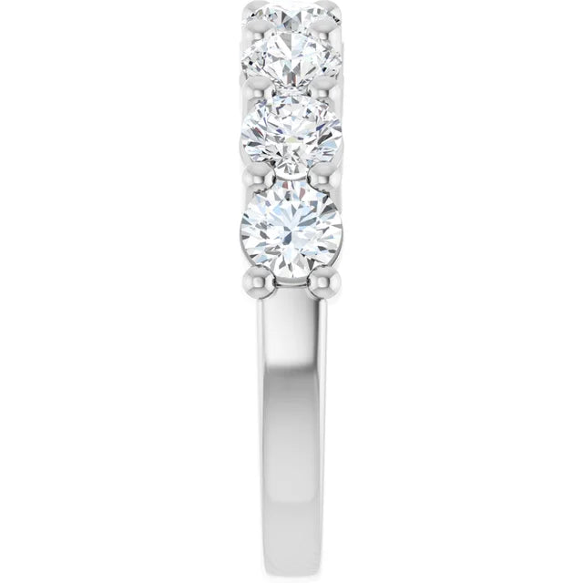 4mm 2.00ct Round Lab Grown Diamond Prong Set Half Eternity