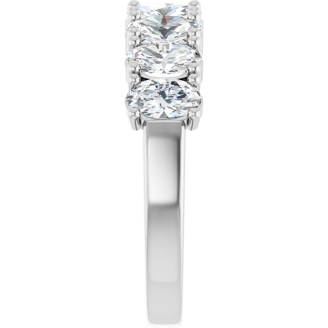 2.00ct Oval Lab Grown Diamond Prong Set Half Eternity