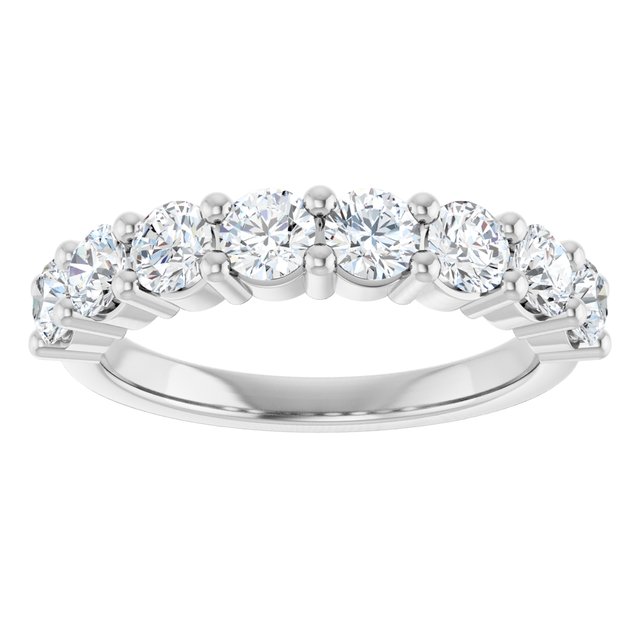 1.36ct Round Lab Grown Diamond Prong Set Half Eternity