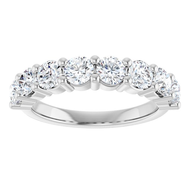 1.68ct Round Lab Grown Diamond Prong Set Half Eternity