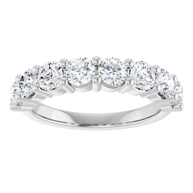 1.68ct Round Lab Grown Diamond Prong Set Half Eternity