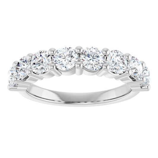 1.68ct Round Lab Grown Diamond Prong Set Half Eternity