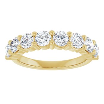 1.68ct Round Lab Grown Diamond Prong Set Half Eternity