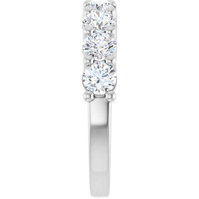 1.68ct Round Lab Grown Diamond Prong Set Half Eternity