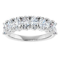 2.00ct Oval Lab Grown Diamond Prong Set Half Eternity